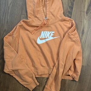 Nike Burnt Orange Hoodie with White Logo